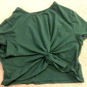 green crop top